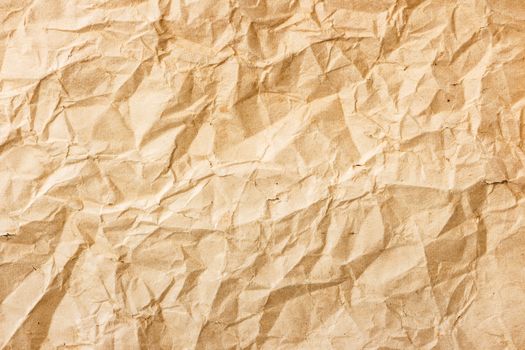 The texture of old brown crumpled paper