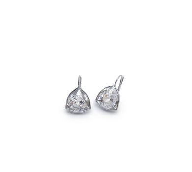 A couple of diamond earrings