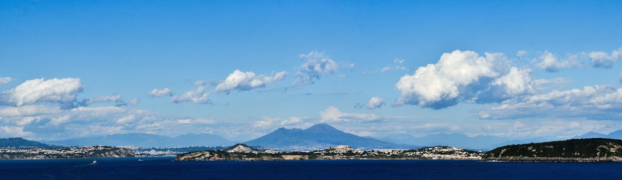 Beautiful Gulf of Naples, panoramic view