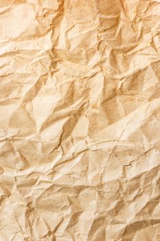 The texture of old brown crumpled paper