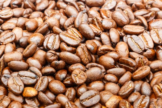 a texture of group of coffee beans