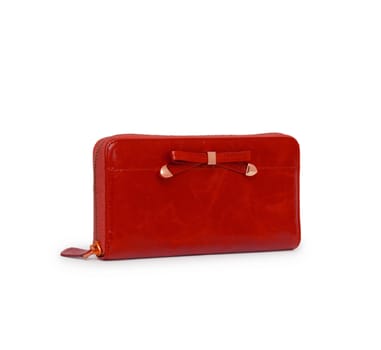 Woman purse (wallet) isolated on the white background