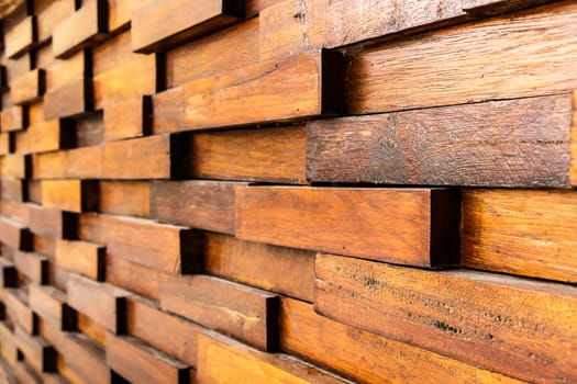 texture of old wooden wall and square wood overlap