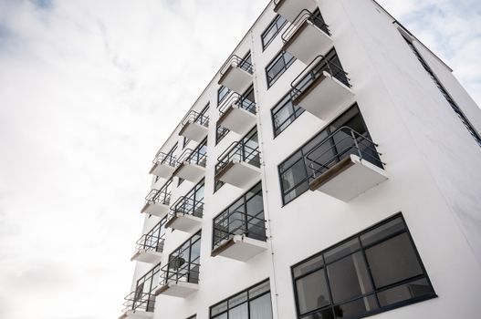 famous Bauhaus in Dessau, Germany in the winter