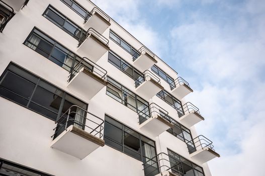 famous Bauhaus in Dessau, Germany in the winter