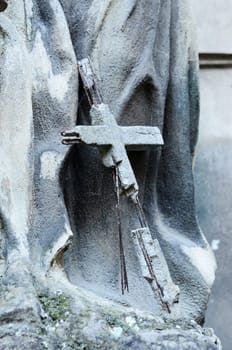 destroyed cross