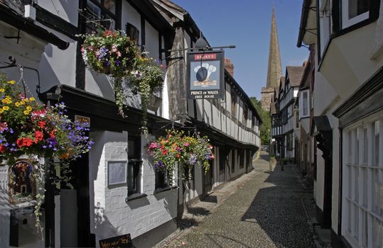Ledbury in Herefordshire, England has many well preserved timber framed buildings.