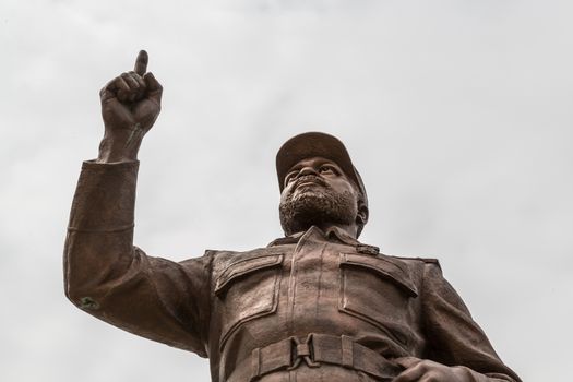 A giant statue of Samora Moisés Machel at the Independence Square in Downtown Maputo, Mozambique