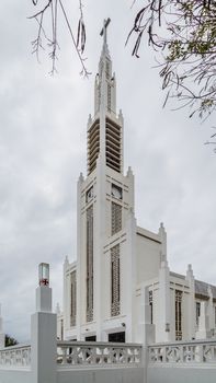 The exterior of the Cathedral of Our Lady of the Immaculate Conception in Maputo, Mozambique