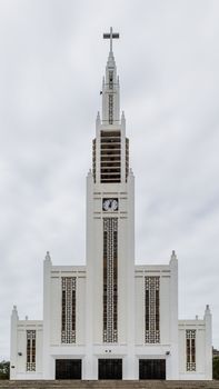 The exterior of the Cathedral of Our Lady of the Immaculate Conception in Maputo, Mozambique