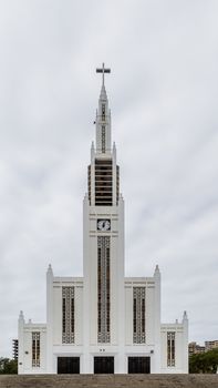 The exterior of the Cathedral of Our Lady of the Immaculate Conception in Maputo, Mozambique