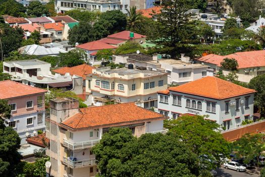 Aerial view the downtown area of Maputo, the capital city of Mozambique