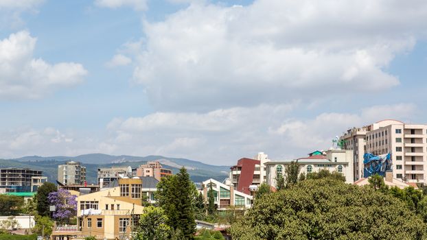 The neighborhoods of bole area of the capital city of Ethiopia, Addis Ababa