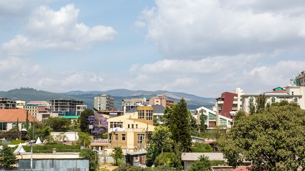 The neighborhoods of bole area of the capital city of Ethiopia, Addis Ababa