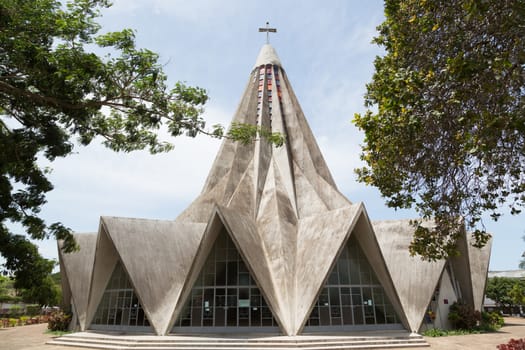 The church of San Antonio de Maputo which has a very unique star shaped architecture resembling an orange squeezer.