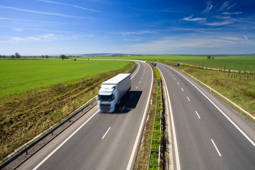 highway traffic on a lovely, sunny summer day