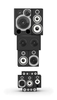 Exclamation point  from black woods hi-fi speakers sound systems