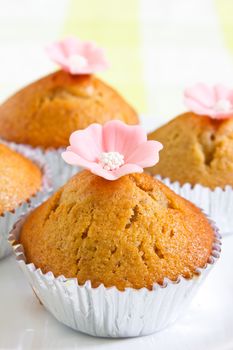 banana cup cake, freshly baked.