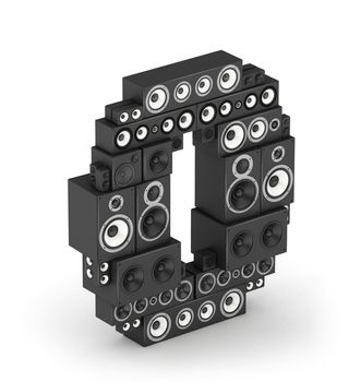 Number 0 from black woods hi-fi speakers sound systems in isometry