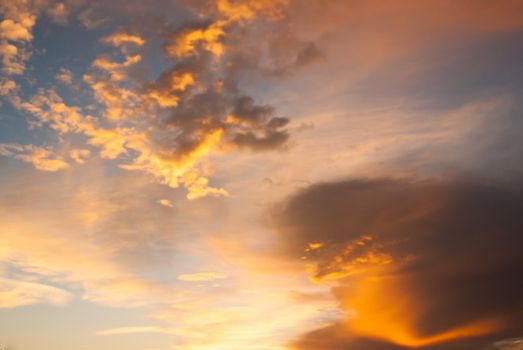 Vivid sunset at Yellowstone