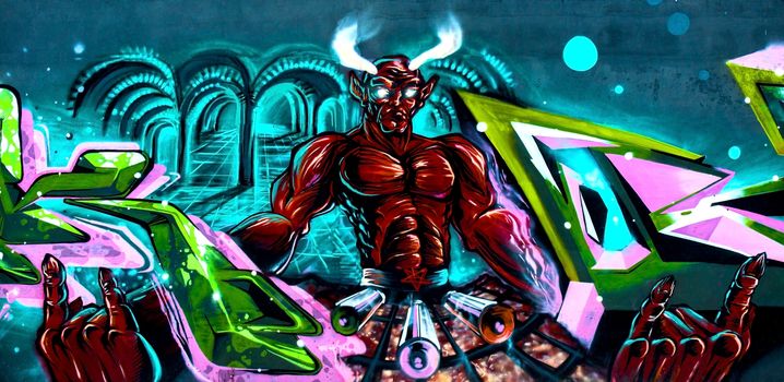 Devil Guns and Heavy metal illustration art
