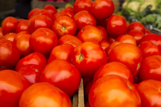 Organic tomatoes from a local market