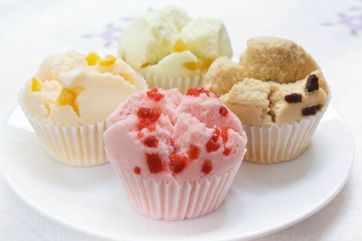 muffin cup cake or cotton-wool cake, dessert thailand.