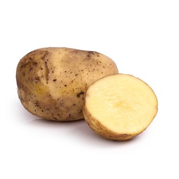 Potato on a white background