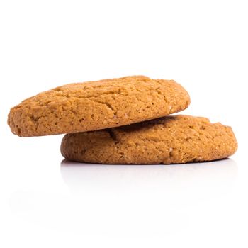 Delicious cookies on a white background