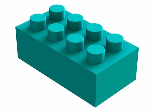 green lego cube