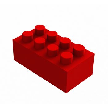 red lego cube