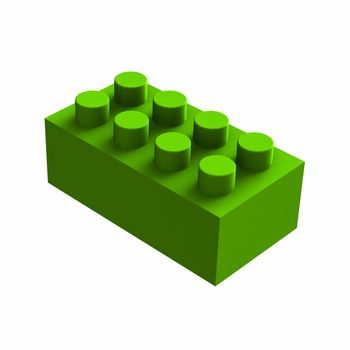 green lego cube