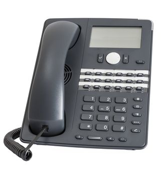 modern voip phone isolated on white background. single object