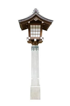 Lamp in temple ,Japan (isolated)