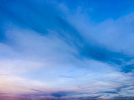 Sunrise with multiple colors on a spring morning