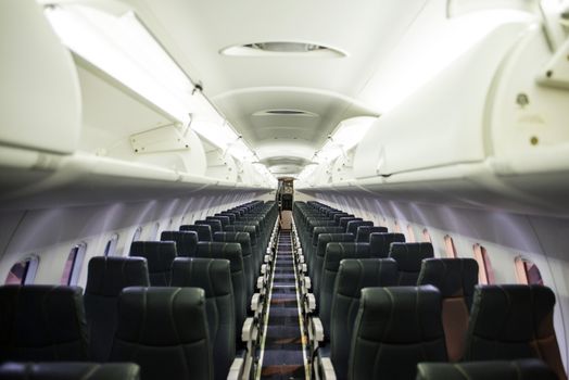 interior of the passenger airplane (airplane seats)