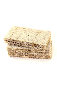 small stack of crispbread on a light background