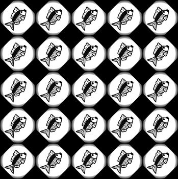 Digital computer graphic - background with a fishes for design.