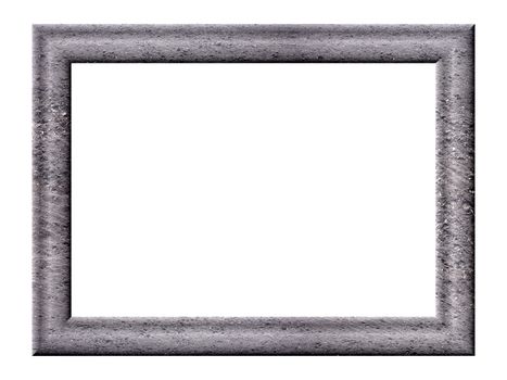 The rectangular volume Picture Frames gray tones with texture of plowed ground on a white background