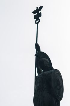 Bronze statue depicting the ancient Roman soldier