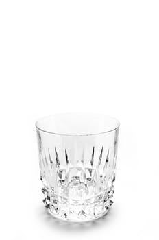 Sparkling clear glass isolated on white