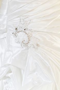 Detail of wedding dress - close-up photo