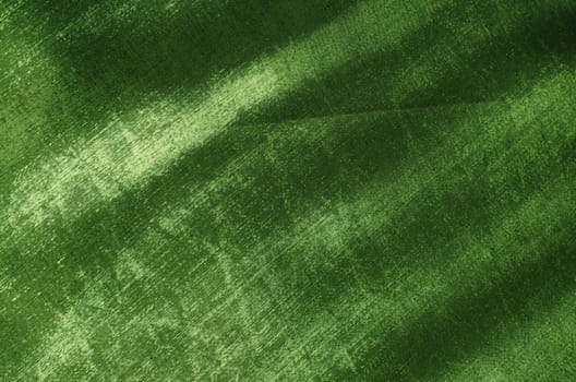 green silk fabric