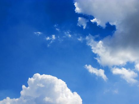 pre monsoon clouds with blue clear sky after the summer