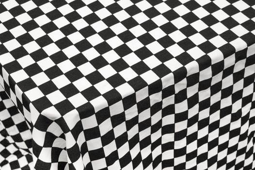 black and white checkered tablecloth background
