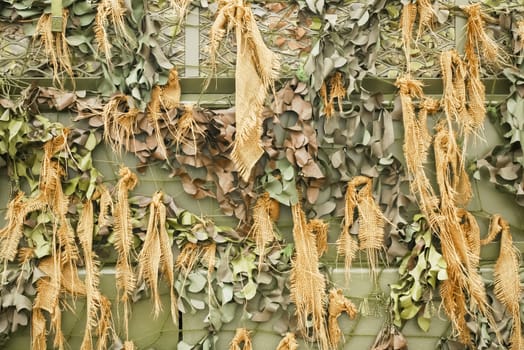 background of military camouflage netting