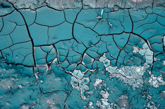 Abstract vintage turquoise dry clay texture backgound