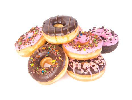 donut. chocolate donuts on background