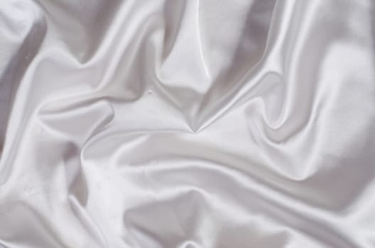 white silk satin fabric