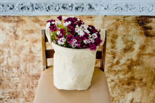 colorful flowers in a basket